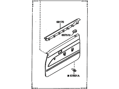 Toyota 67620-35830-J0 Board Sub-Assy, Front Door Trim, LH