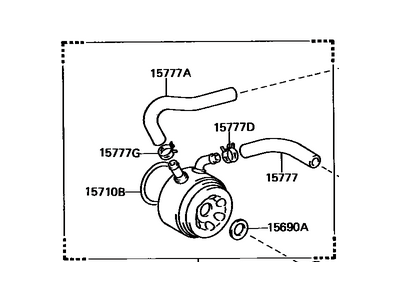 1995 Toyota Tacoma Oil Cooler - 15700-62041