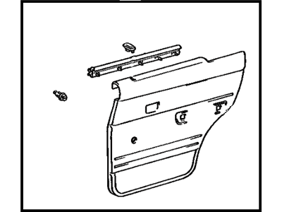 Toyota 67640-89132-03 Board Sub-Assy, Rear Door Trim, LH