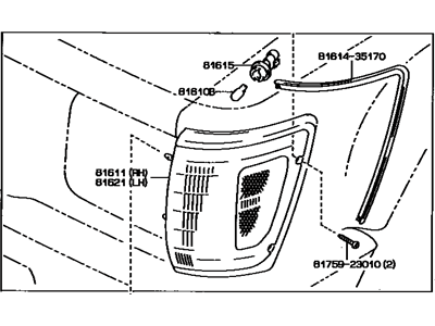 Toyota 81610-35200 Lamp Assy, Parking & Clearance, RH