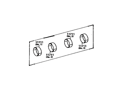 Toyota 11704-75020 Bearing Set, Crankshaft