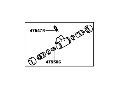 Toyota 47550-12090 Cylinder Assembly, Rear Wheel Brake