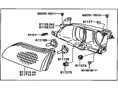 1994 Toyota Corolla Headlight - 81150-02040