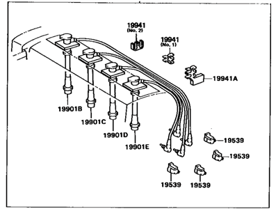 1997 Toyota Corolla Spark Plug Wire - 90080-91095