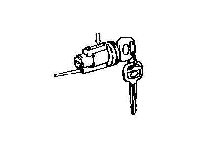 Toyota 69057-12200 Cylinder & Key Set, Ignition Switch Lock