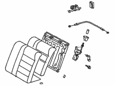 Toyota 71490-02072-B2 Back Assembly, Rear Seat, LH