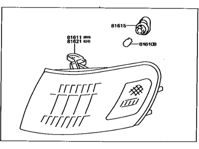 Toyota 81620-02030 Lamp Assy, Parking & Clearance, LH