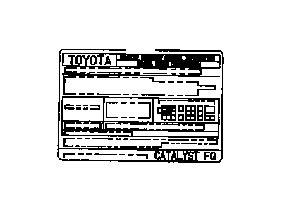 Toyota 11298-1A630 Plate, Emission Control Information