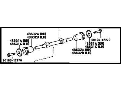 2004 Toyota Tacoma Control Arm Shaft Kit - 04485-35070