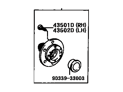 Toyota 43502-09010 Front Axle Hub Sub-Assembly, Right