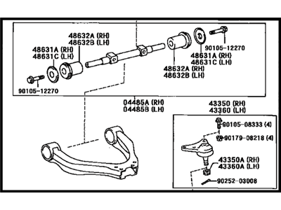 2000 Toyota Tacoma Control Arm - 48067-35070