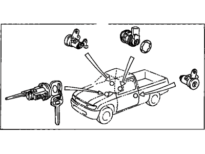 1997 Toyota Tacoma Ignition Lock Cylinder - 69005-35400