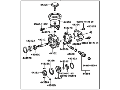 2002 Toyota Tacoma Power Steering Pump - 44320-04030