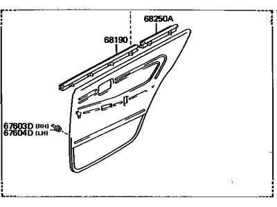 Toyota 67640-2A140-02 Board Sub-Assembly, Rear Door Trim, LH