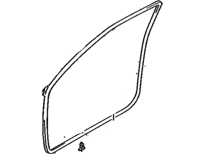 Toyota 67861-22230 Weatherstrip, Front Door, RH