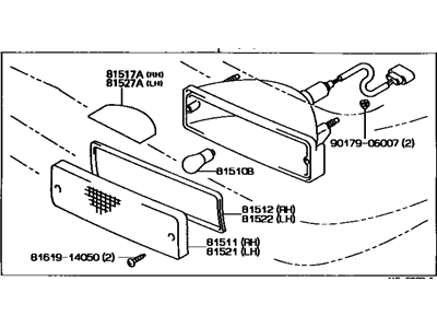 Toyota 81510-80064 Lamp Assy, Front Turn Signal, RH