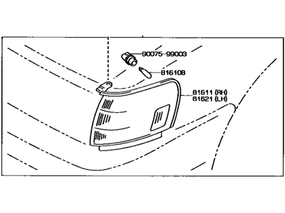 Toyota 81620-22220 Lamp Assy, Parking & Clearance, LH