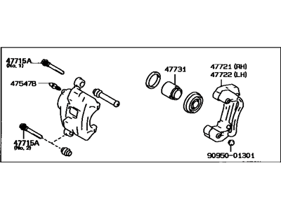 1992 Toyota Cressida Brake Caliper - 47750-22180