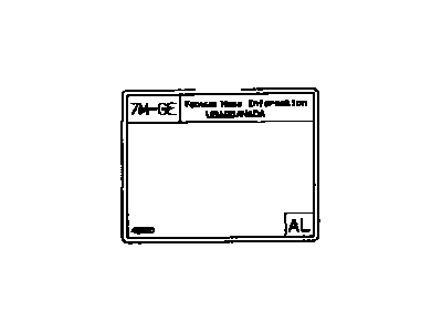 Toyota 17792-42050 Plate, Engine Vacuum Hose Information