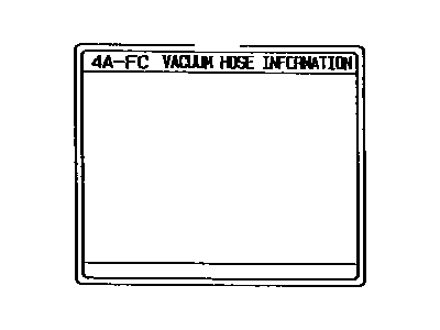 Toyota 17792-16531 Plate, Engine Vacuum Hose Information