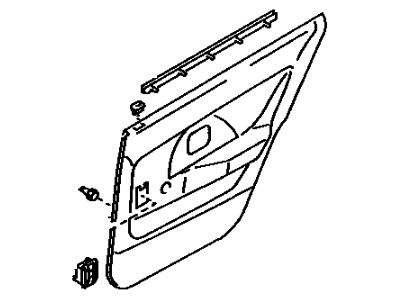 Toyota 67630-02020-D1 Board Sub-Assy, Rear Door Trim, RH
