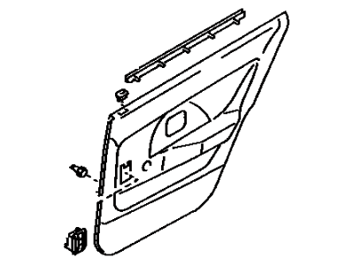 Toyota 67630-02091-E0 Board Sub-Assembly, Rear Door Trim, RH