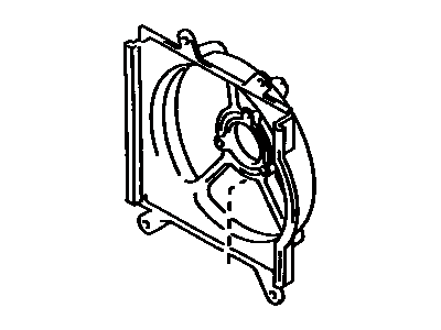 1989 Toyota Corolla Fan Shroud - 16711-01030