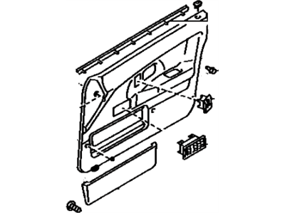 Toyota 67620-02141-B0 Board Sub-Assembly, Front Door Trim, LH