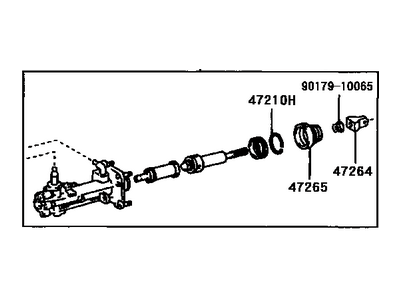 2001 Toyota Prius Brake Master Cylinder - 47025-47030