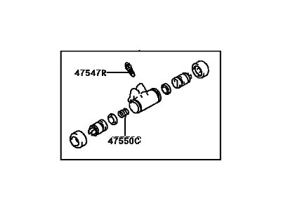 Toyota 47570-47010 Cylinder Assembly, Rear Wheel Brake