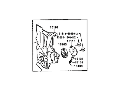 Toyota 15100-21052 Pump Assembly, Oil