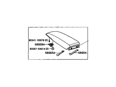 Toyota 58905-47010-B0 Door Sub-Assy, Console Compartment