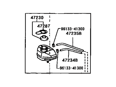 Toyota 47220-47020 Reservoir Sub-Assy, Brake Master Cylinder