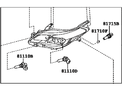 Toyota 81150-07122 Driver Side Headlight Assembly