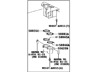 Toyota 58831-07050-J1 GARNISH, Console Upper