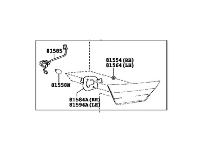 Toyota 81580-07041 Lamp Assembly, Rear, RH