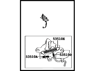 2013 Toyota Avalon Hood Latch - 53510-07020