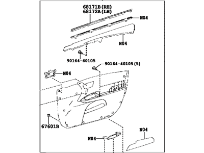 Toyota 67620-07140-C7 Panel Assembly, Door Trim