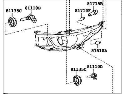 Toyota 81150-0E250 Driver Side Headlight Assembly