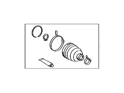 Toyota 04439-0T011 Rear Cv Joint Boot Kit, Inboard Joint