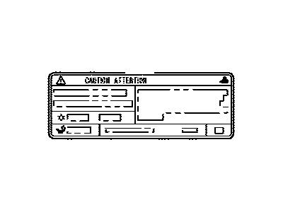 Toyota 88723-0E050 Label, Cooler Service Caution