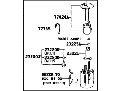 Toyota Highlander Fuel Pump - 77020-48261