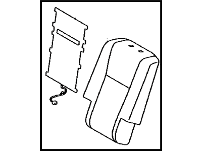 Toyota 71078-0E250-C1 Rear Seat Back Cover, Left (For Separate Type)