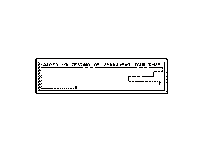 Toyota 11282-74010 Label, Loaded Testing Caution