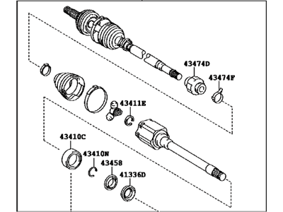 Toyota 43410-0E400 Shaft Assy, Fr Drive