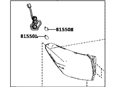 Toyota 81550-0E100 Lamp Assembly, Rear Combination