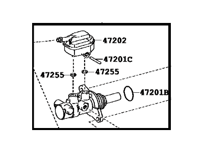 Toyota 47201-0E060 Brake Master Cylinder Sub-Assembly