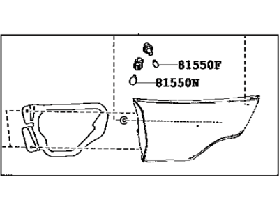 Toyota 81590-0E060 Lamp Assembly, Rear, LH