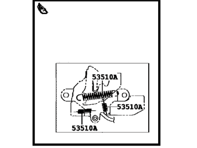 Toyota 53510-0E100 Lock Assembly, Hood