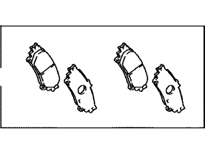 Toyota 04466-0E010 Rear Disc Brake Pad Kit